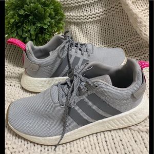 Women’s Adidas Boost shoes gray pink size 10